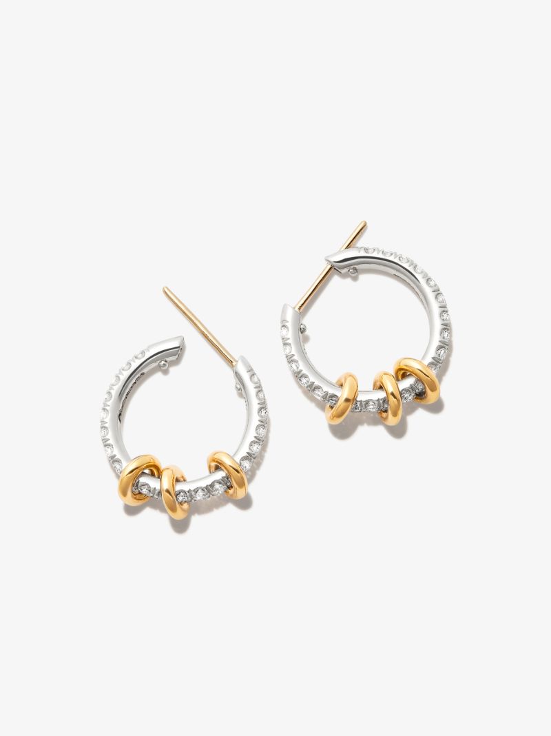 Sterling Silver Ara Diamond Hoop Earrings