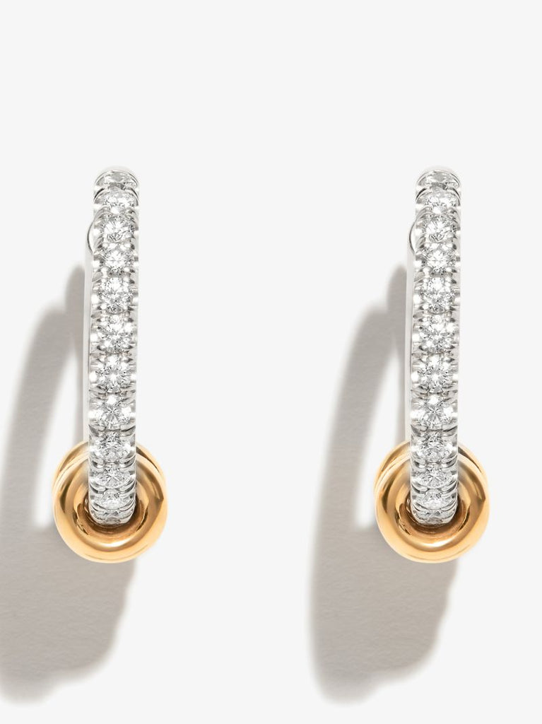 Sterling Silver Ara Diamond Hoop Earrings
