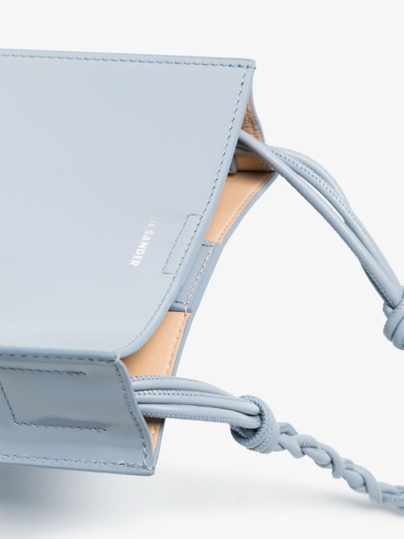 Blue Tangle Small Leather Cross Body Bag