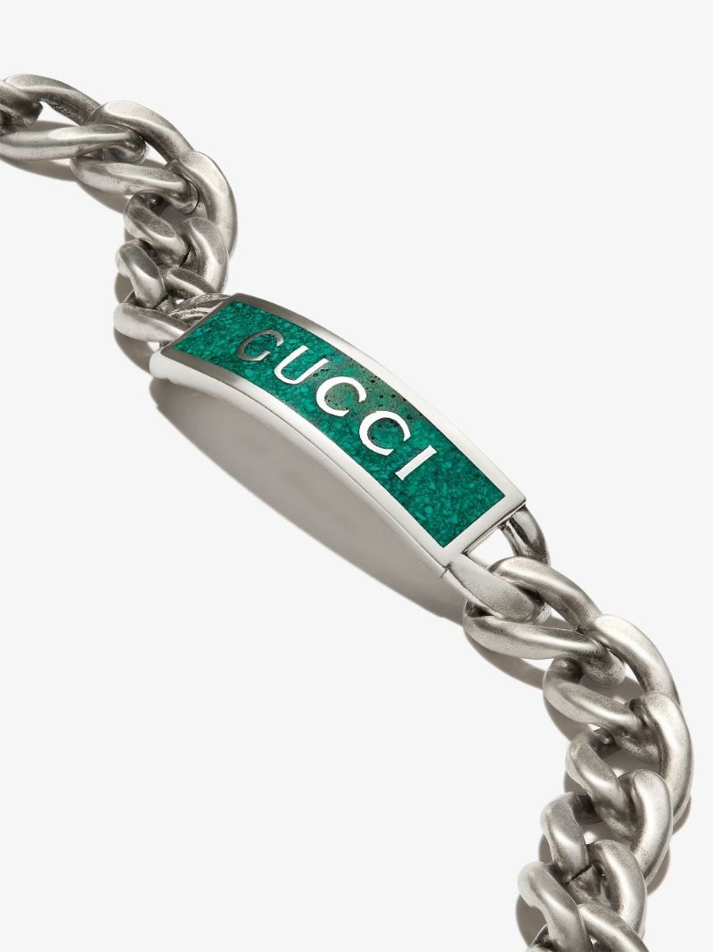 Sterling Silver Logo Plaque Bracelet