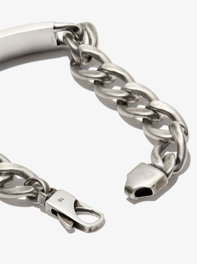 Sterling Silver Logo Plaque Bracelet