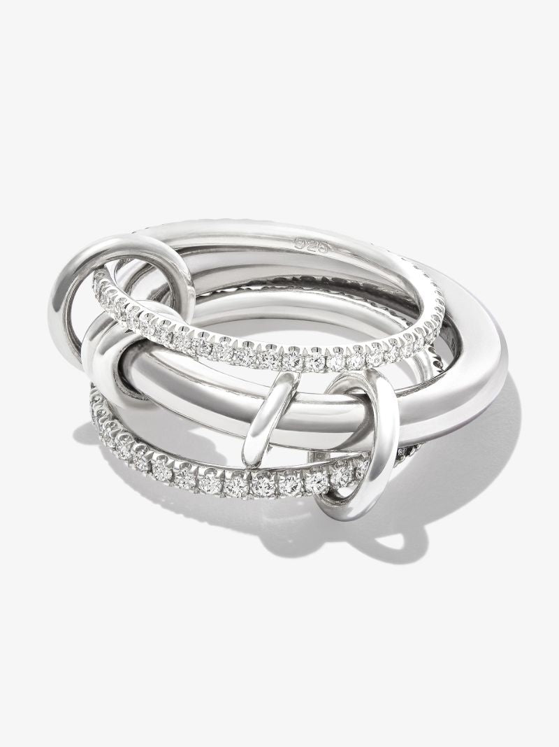 Sterling Silver Gemini Diamond Ring