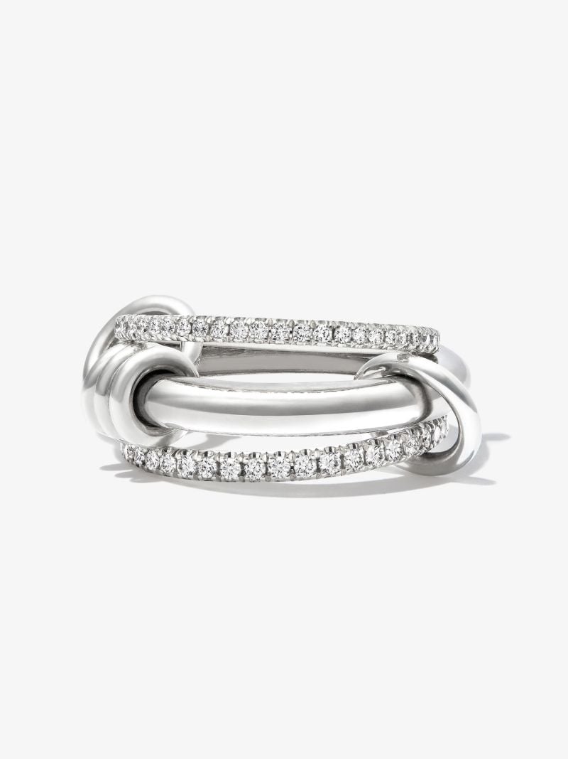 Sterling Silver Gemini Diamond Ring