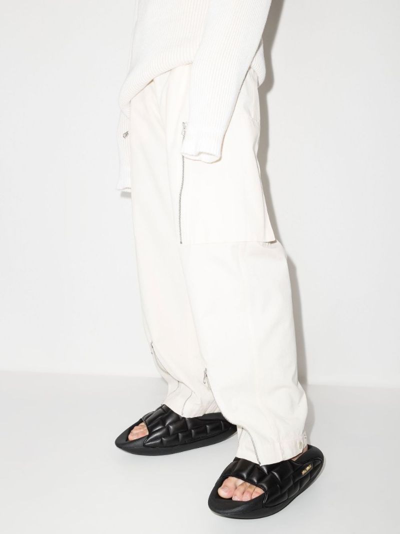Black B-it Quilted Leather Slides