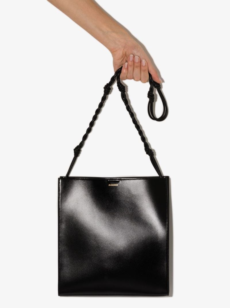 Black Tangle Medium Leather Cross Body Bag