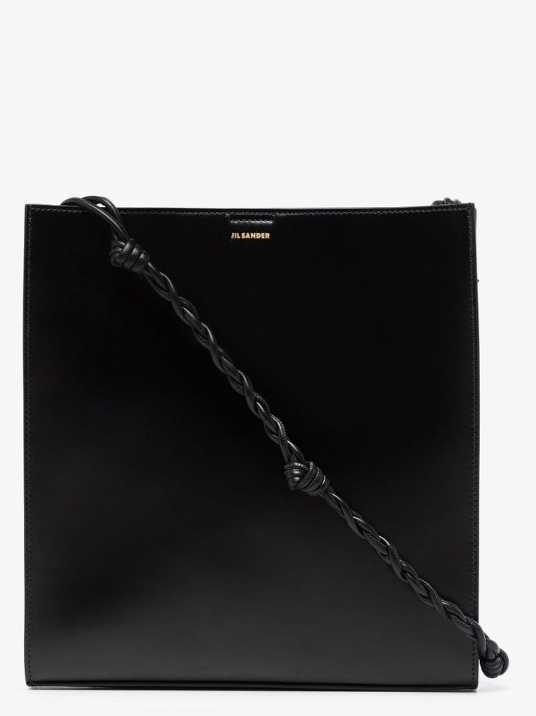 Black Tangle Medium Leather Cross Body Bag