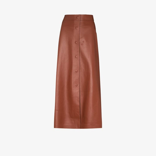 Leather Midi Skirt