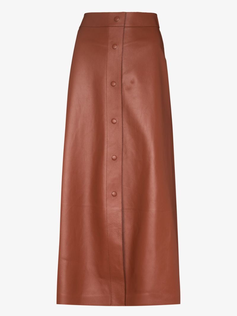 Leather Midi Skirt