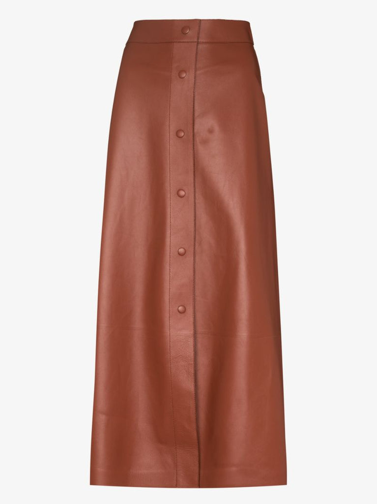 Leather Midi Skirt