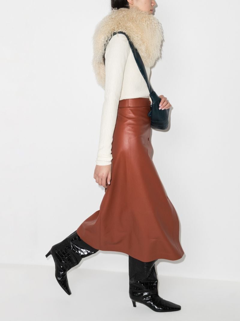 Leather Midi Skirt