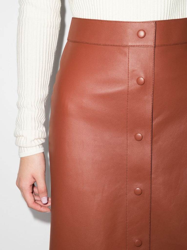 Leather Midi Skirt