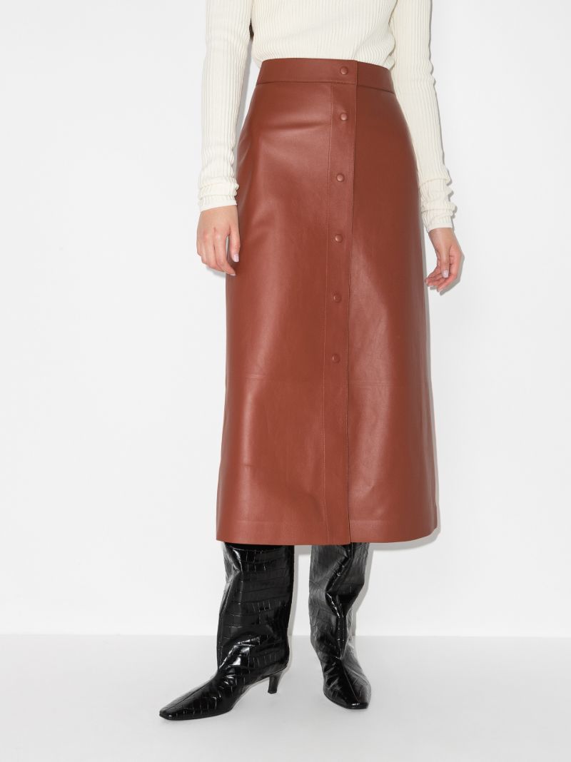 Leather Midi Skirt