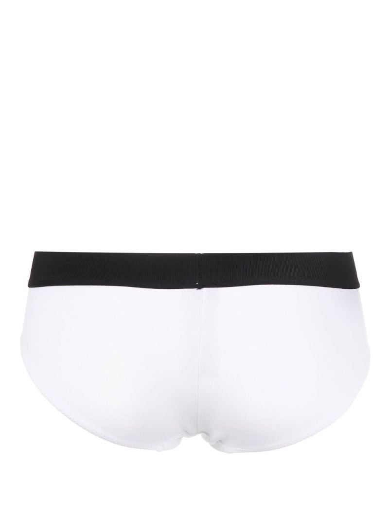White Logo Waistband Bikini Briefs
