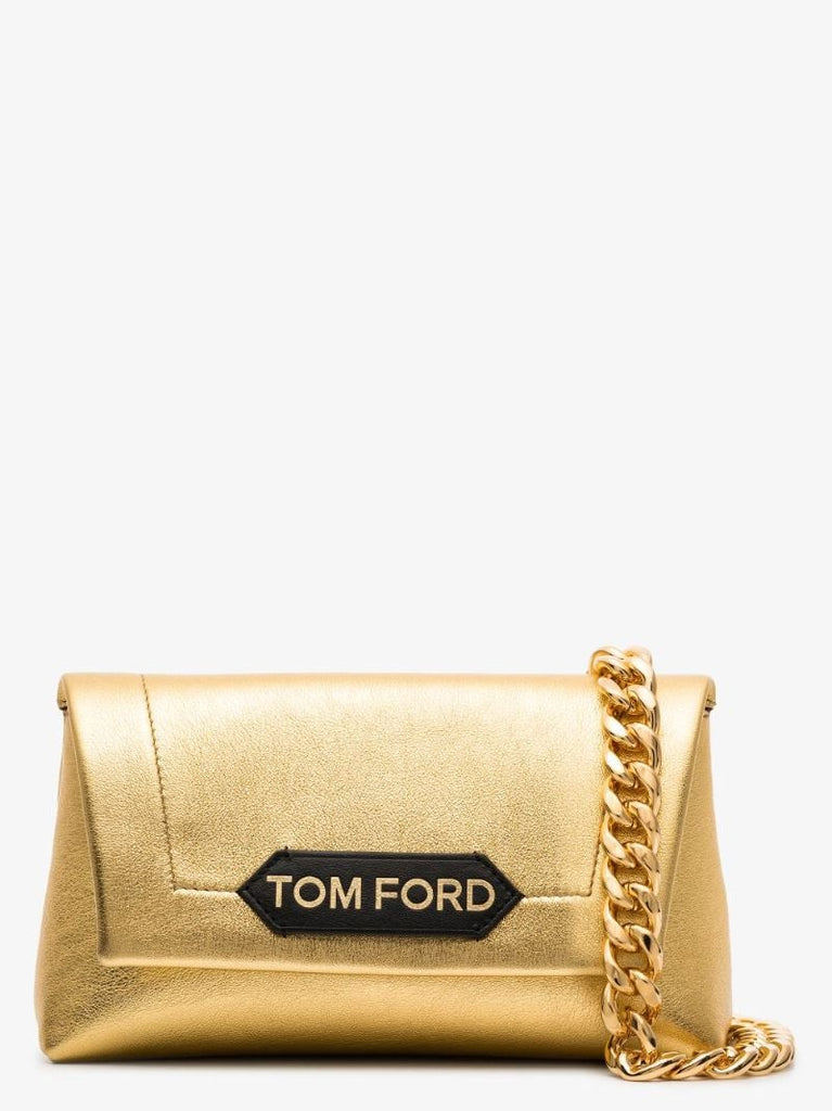 Gold Mini Leather Shoulder Bag