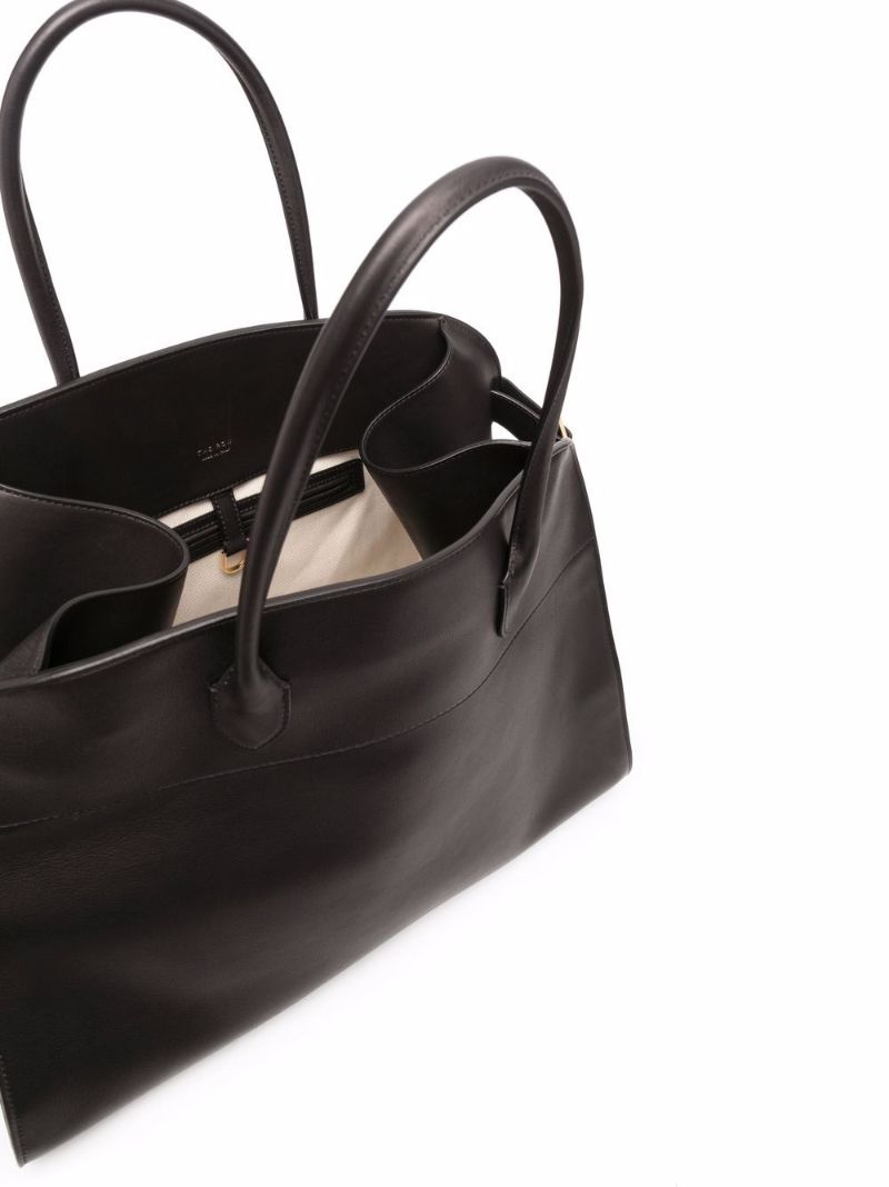 Black Margaux Leather Tote Bag