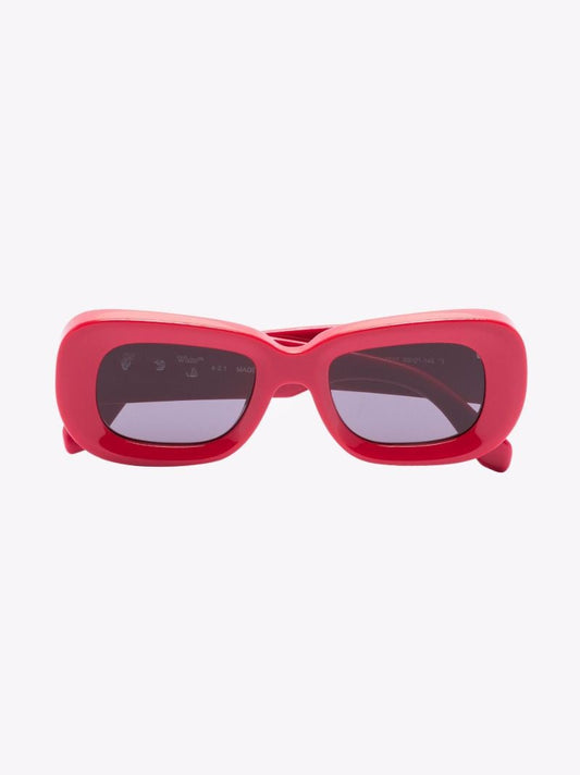 Red Carrara Rectangular Sunglasses