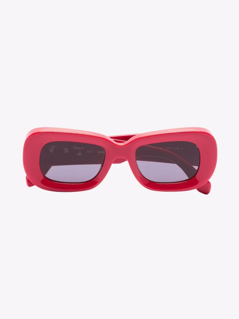 Red Carrara Rectangular Sunglasses