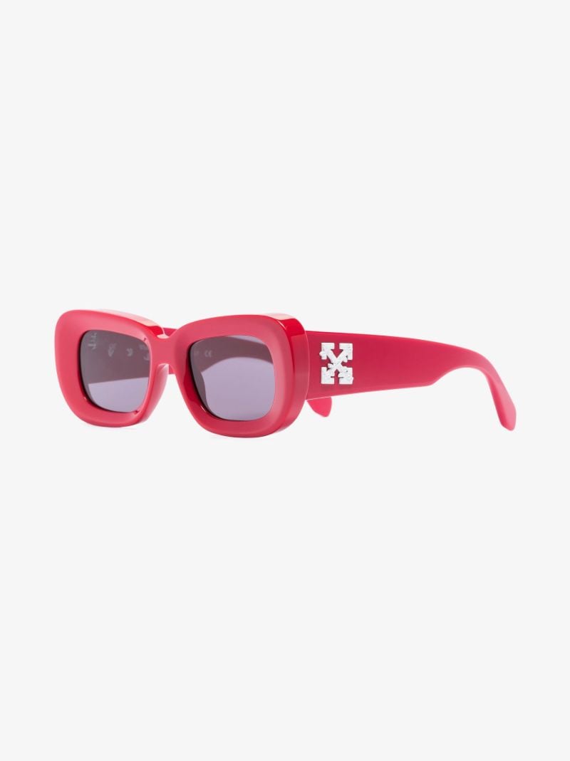 Red Carrara Rectangular Sunglasses