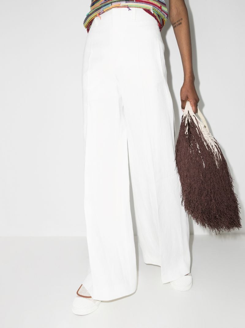 Wide Leg Linen Trousers