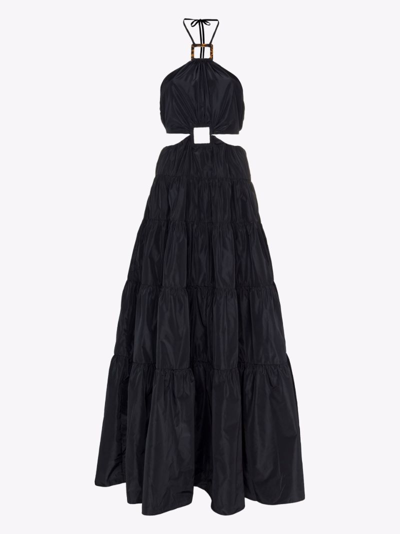Dome Halterneck Tiered Maxi Dress
