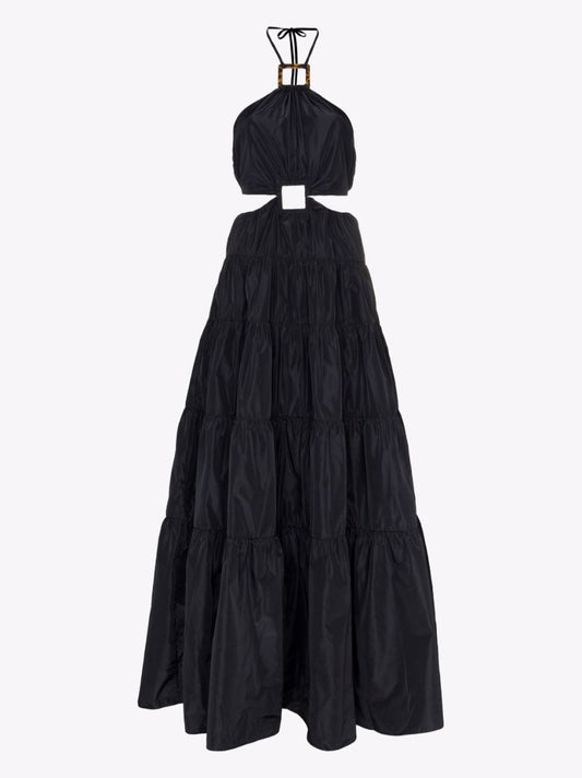 Dome Halterneck Tiered Maxi Dress