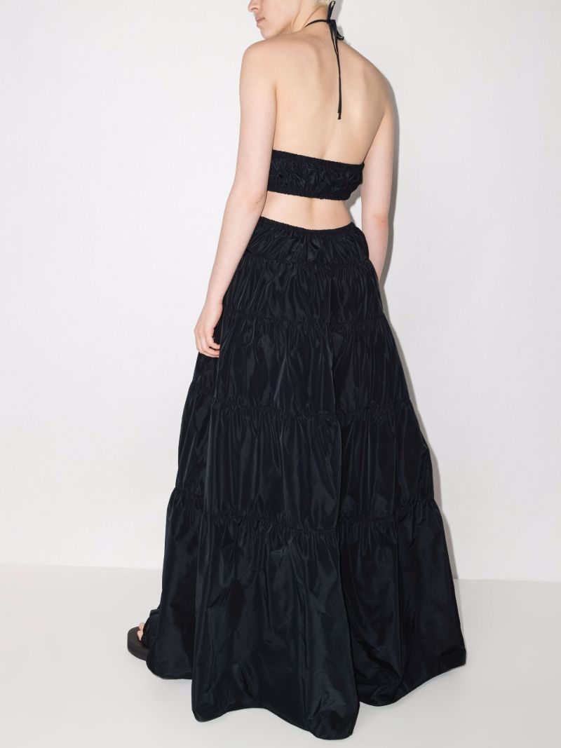 Dome Halterneck Tiered Maxi Dress