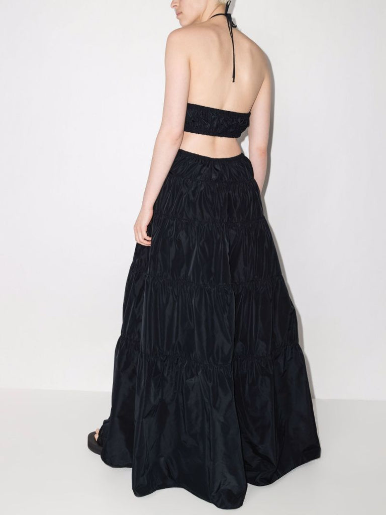 Dome Halterneck Tiered Maxi Dress