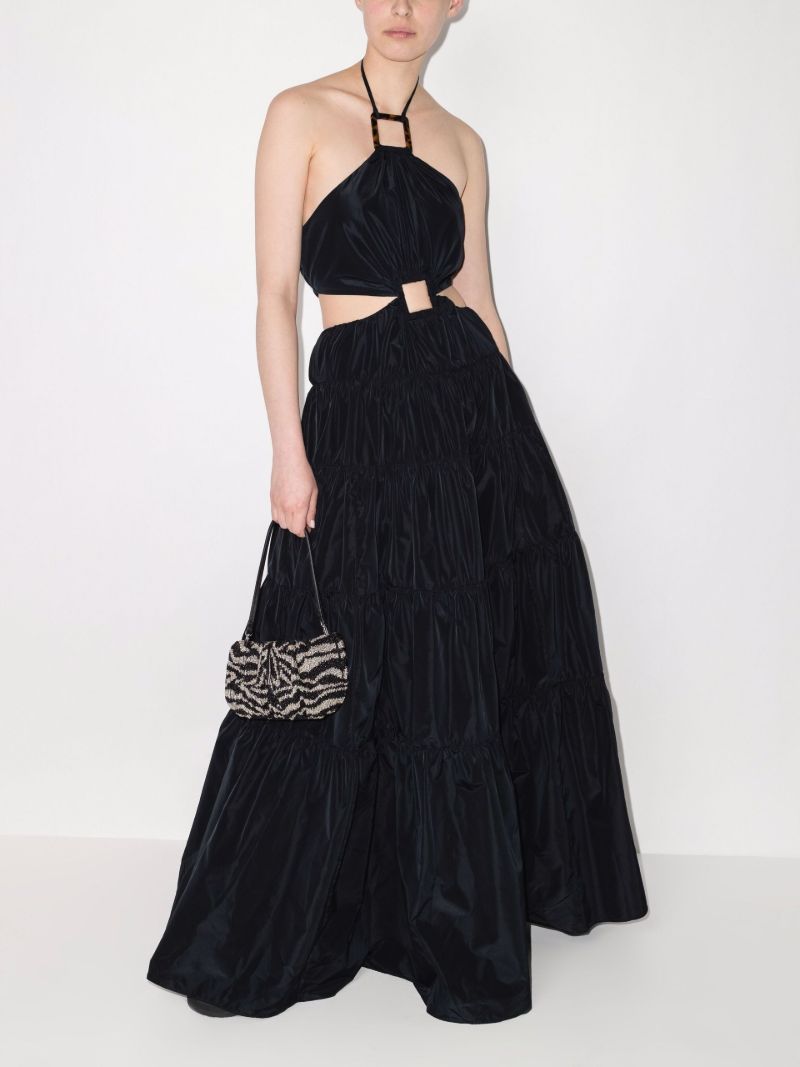 Dome Halterneck Tiered Maxi Dress