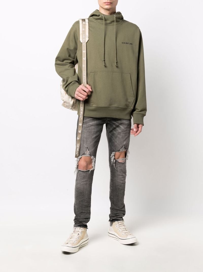 Grey Distressed Slim Jeans