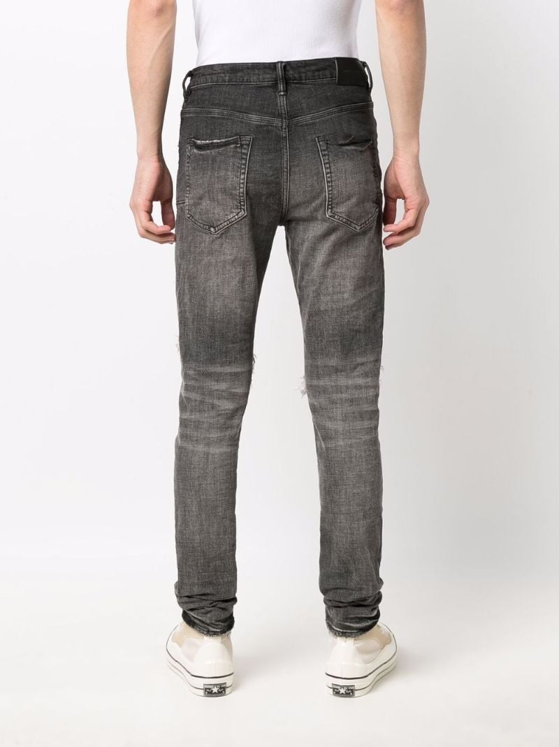 Grey Distressed Slim Jeans
