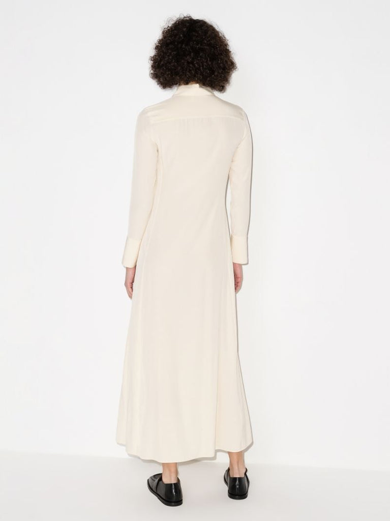 Silk CrÃ_x0083_Âªpe Maxi Dress