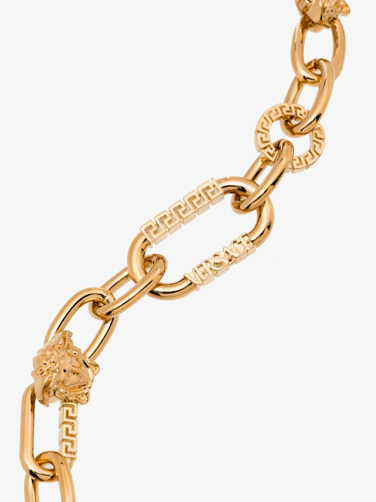 Gold Tone Medusa Chain Necklace