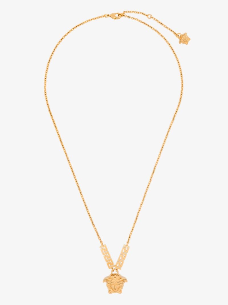 Gold Tone Medusa Necklace