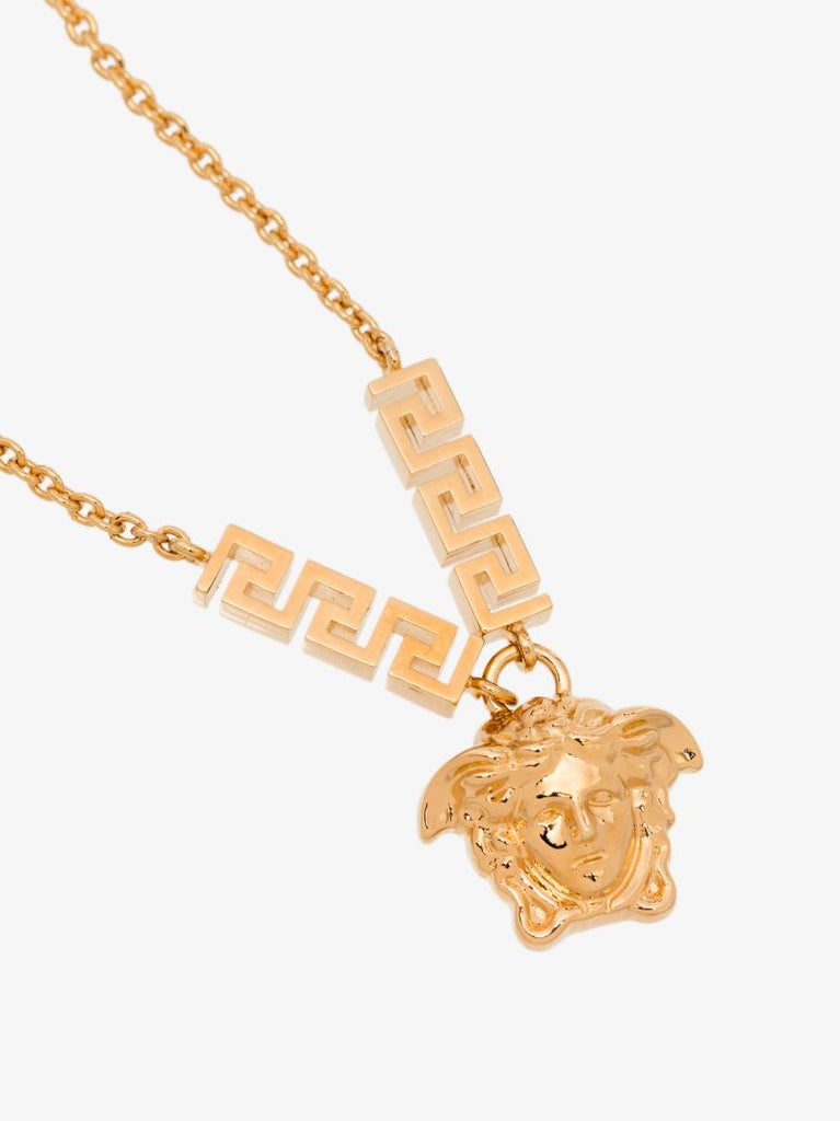 Gold Tone Medusa Necklace