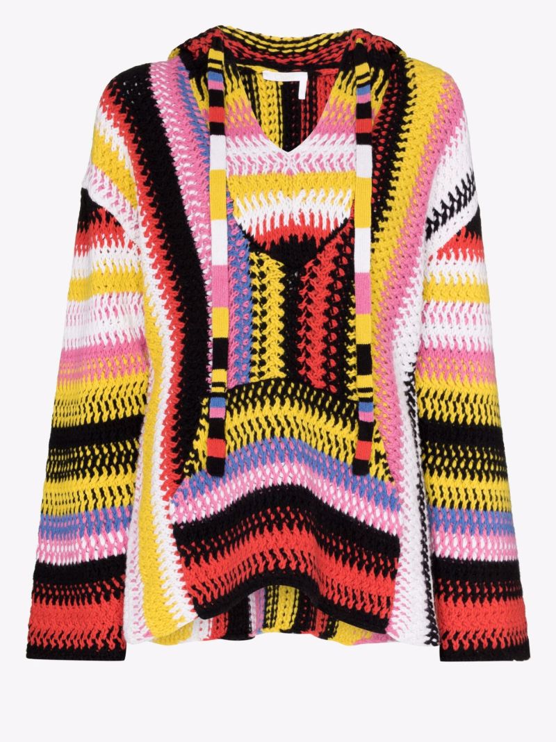 Striped MacramÃ_x0083_Â© Hoodie