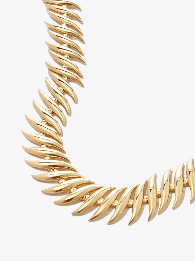 18k Yellow Gold Flame Small Necklace