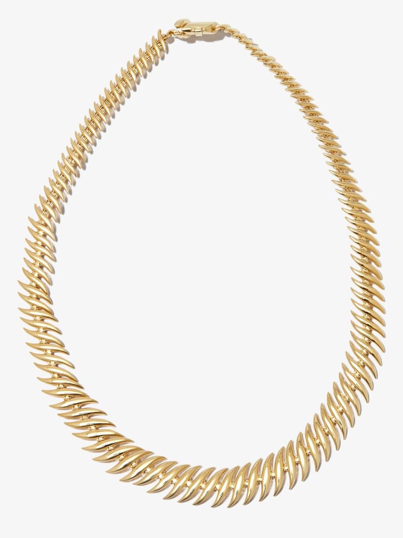 18k Yellow Gold Flame Small Necklace