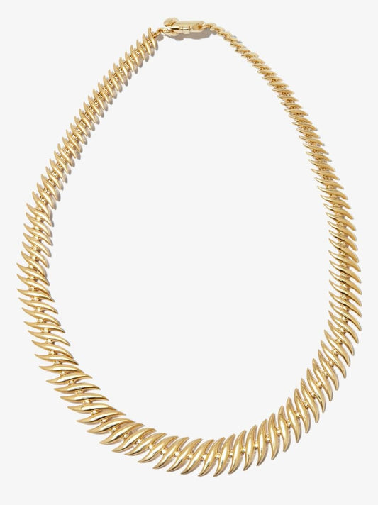 18k Yellow Gold Flame Small Necklace