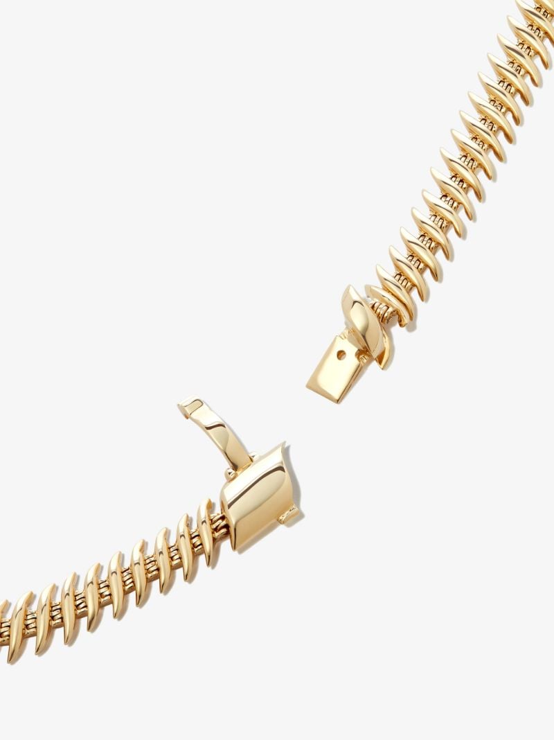 18k Yellow Gold Flame Small Necklace