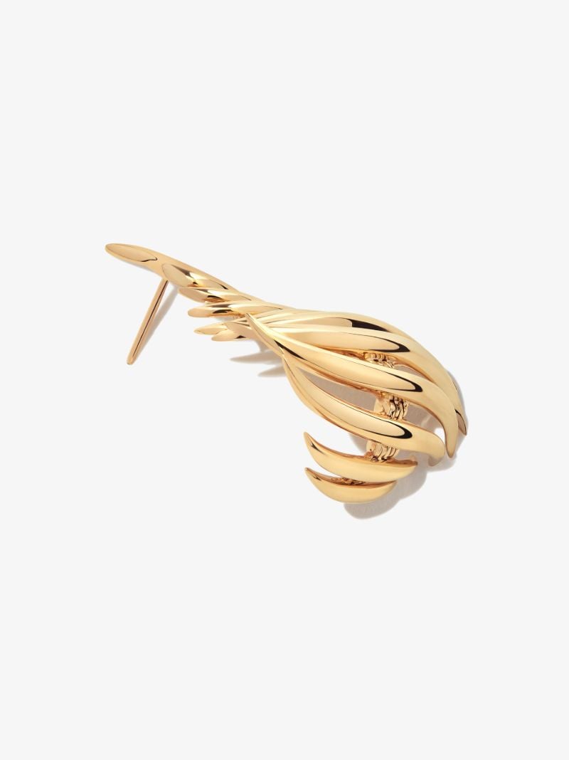 18k Yellow Gold Flame Small Drop Earrings