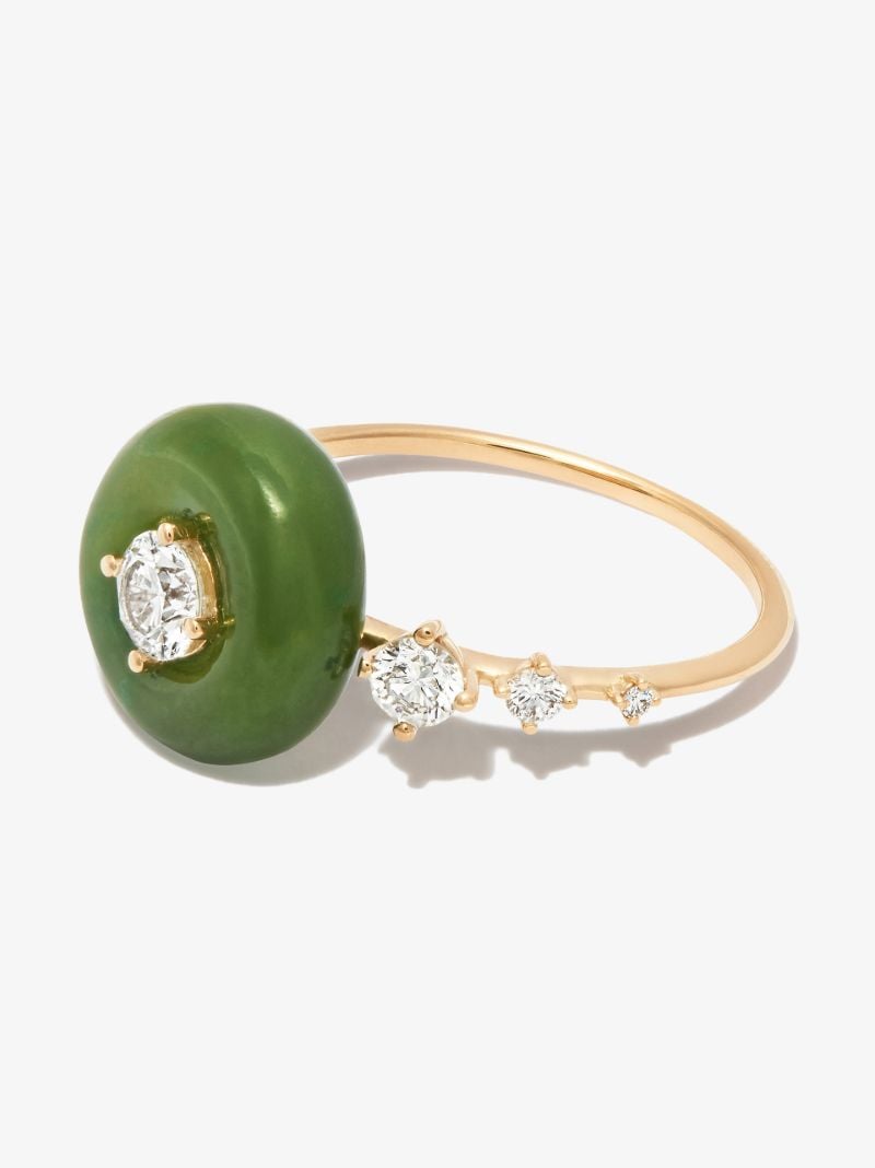 18k Yellow Gold Surround Orbit Diamond Ring