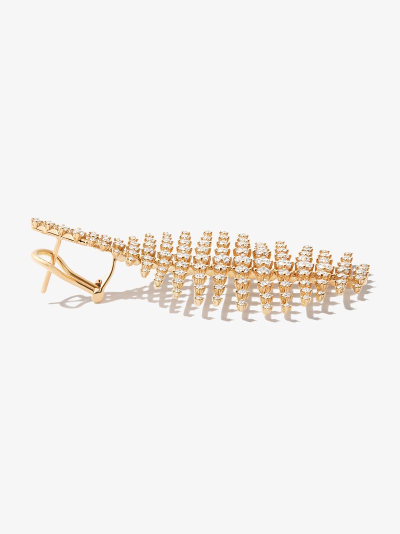 18k Yellow Gold Medium Brilliant Disco Diamond Earrings