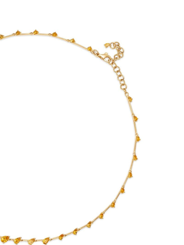 18k Yellow Gold Flame Flicker Citrine Necklace