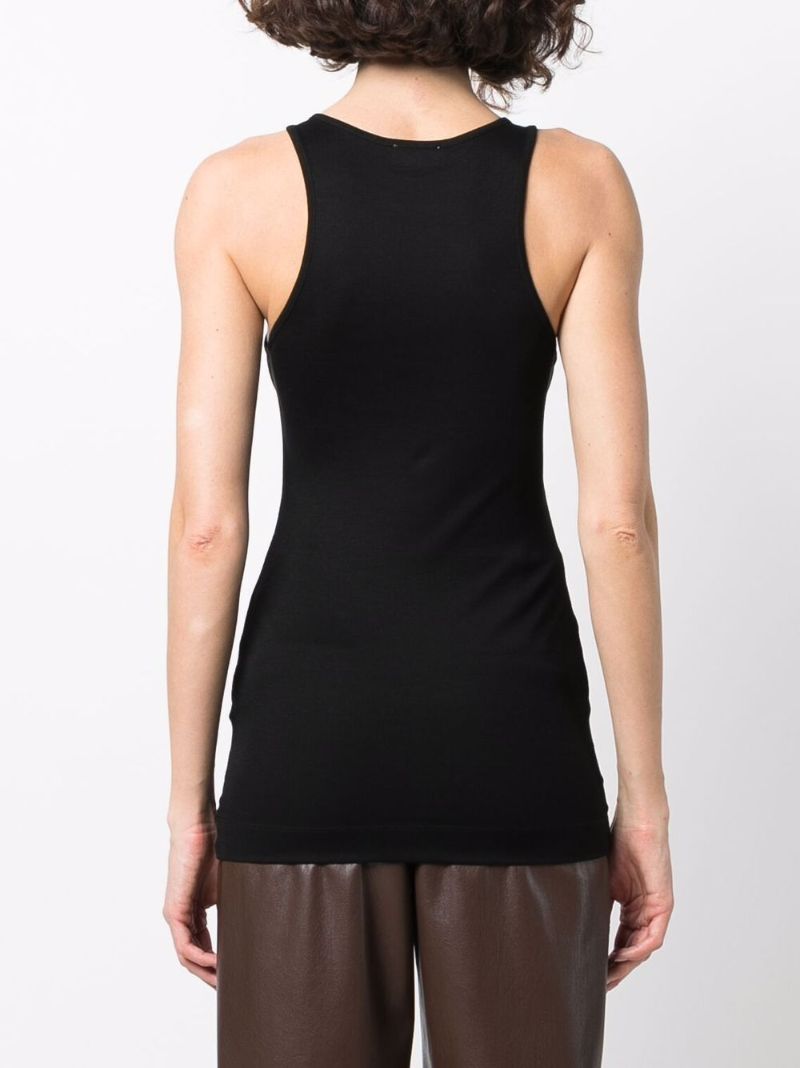 Black Cotton Tank Top