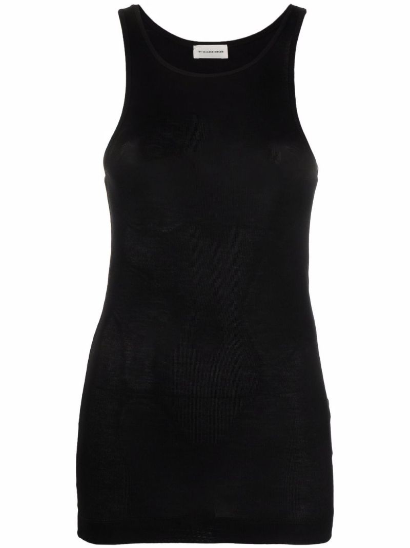 Black Cotton Tank Top