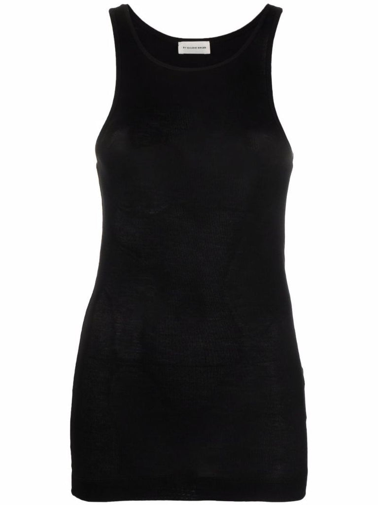 Black Cotton Tank Top