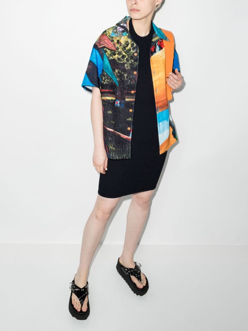 Polly Seersucker Halterneck Mini Dress