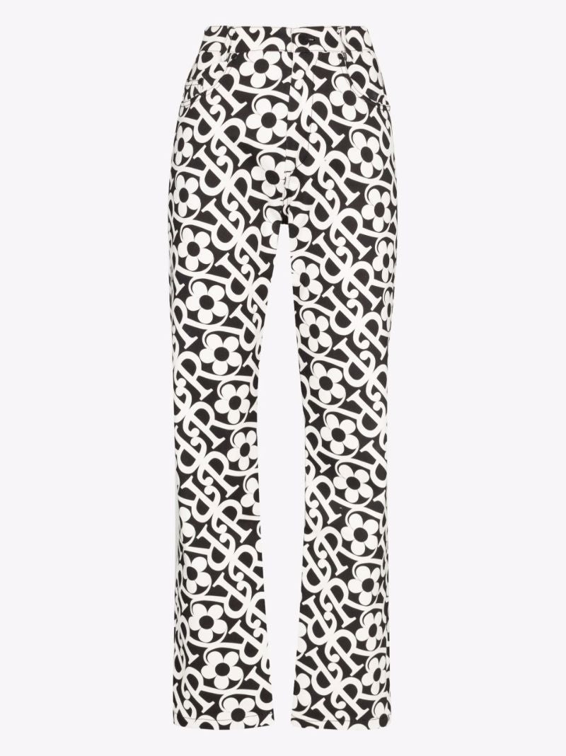 High Waist Logo Print Jeans