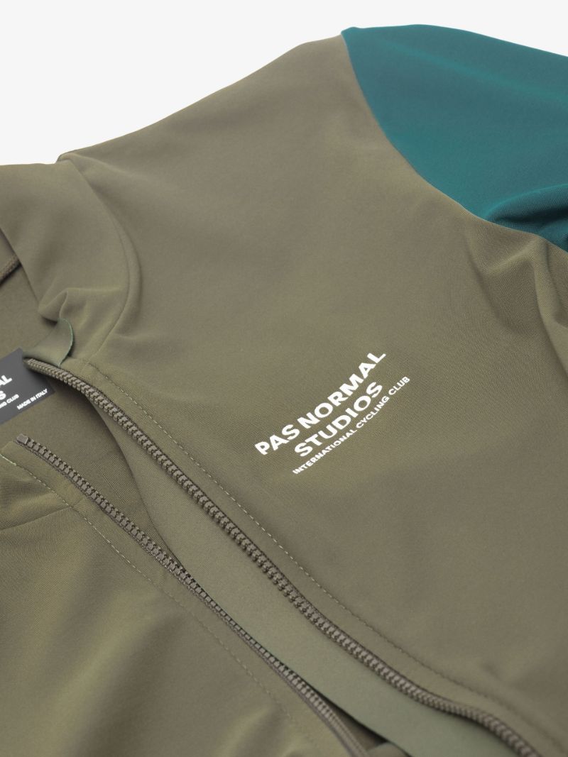 Green Mechanism Cycling Jersey Top