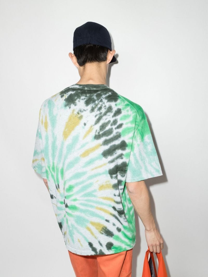 Tiger Logo Tie-dye Cotton T-shirt